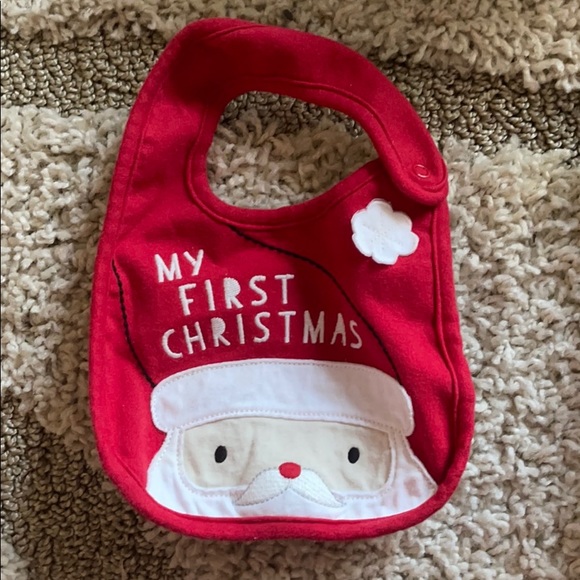 baby's first christmas bib